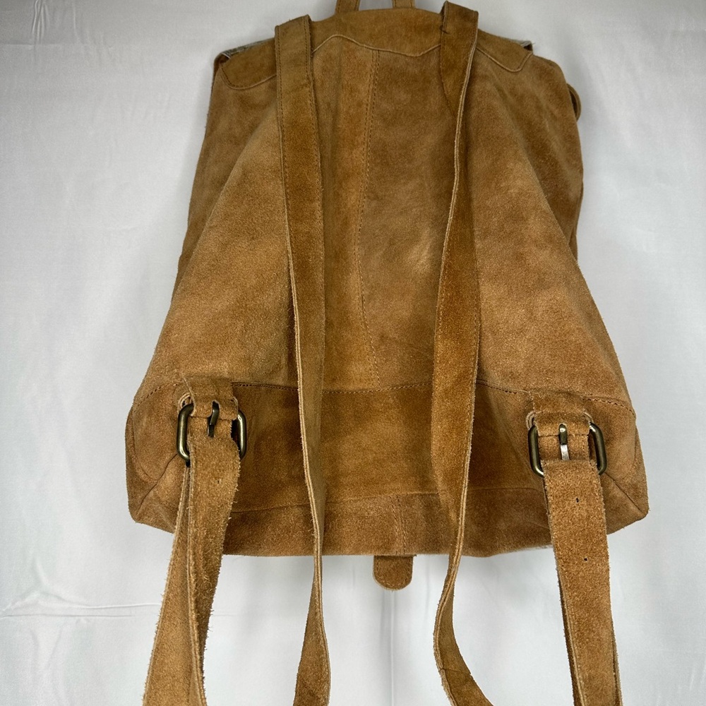 Brown and Gold Cowhide Backpack - Picture 5 of 5
